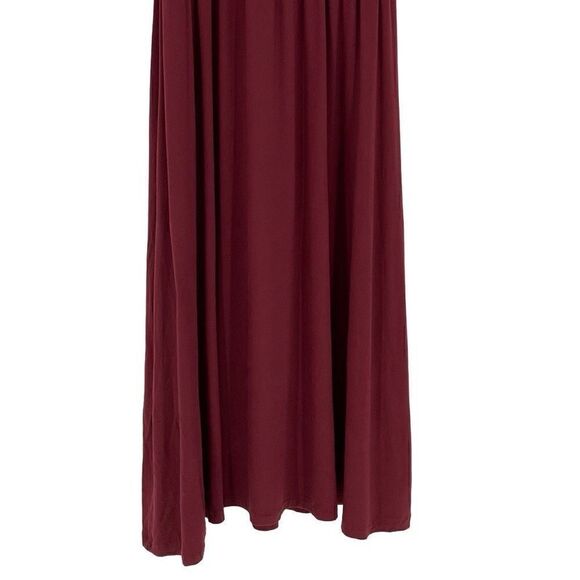 Black Tape Leg Slit Square Neck Sleeveless Soft Midi Dress Women Small Petite - Picture 7 of 8